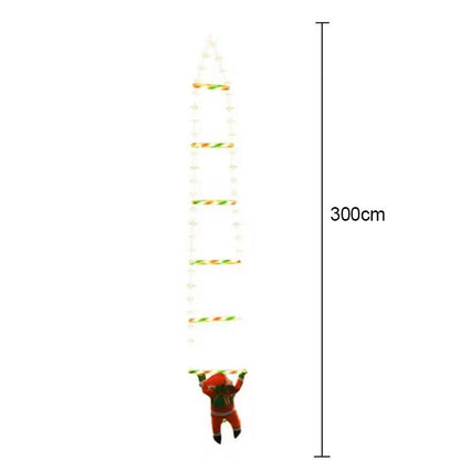 LED Christmas Ladder Lamp With Climbing Santa Claus  Fairy Light Decoration For Home  Outdoor Holid 1