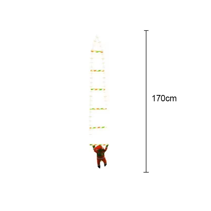LED Christmas Ladder Lamp With Climbing Santa Claus  Fairy Light Decoration For Home  Outdoor Holid 2