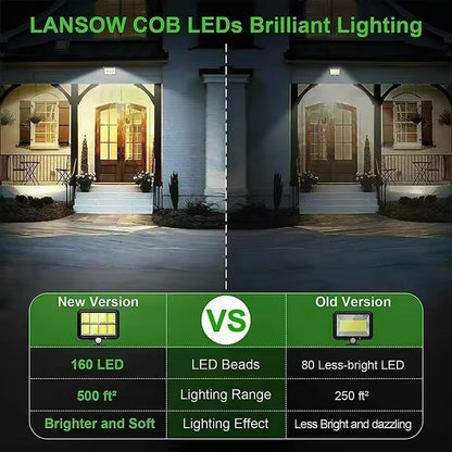 BrightGuard 160 COB Solar Wall Light  Remote Controlled Waterproof Outdoor Motion Sensor Light 4