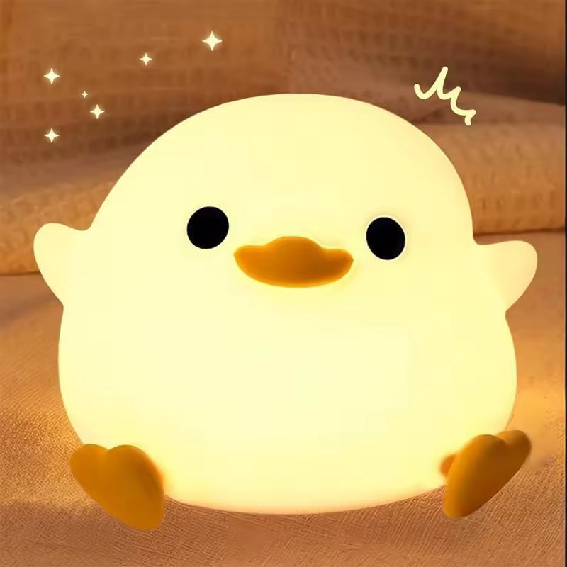 SoftGlow Silicone Touch Night Lamp For Kids  Nursery  USB Rechargeable Bedside Light 9