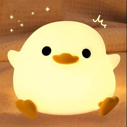 SoftGlow Silicone Touch Night Lamp For Kids  Nursery  USB Rechargeable Bedside Light 9