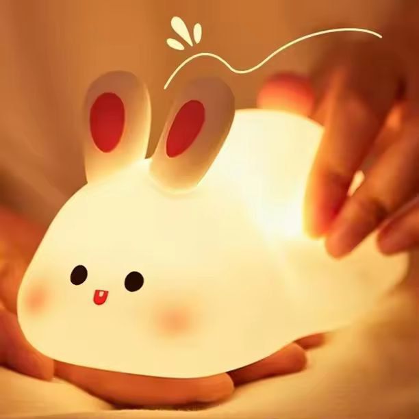 SoftGlow Silicone Touch Night Lamp For Kids  Nursery  USB Rechargeable Bedside Light 5