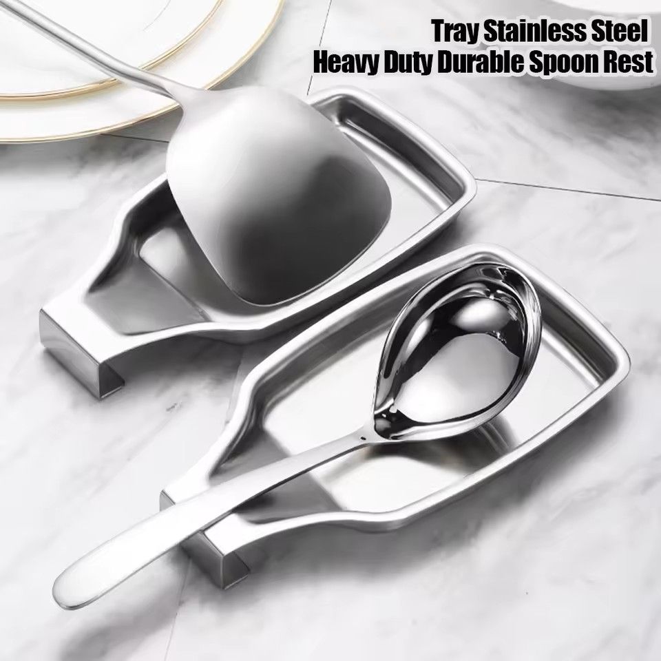 Stainless Steel Spoon Rest  HeavyDuty Durable  Perfect For StoveTop Cooking 1