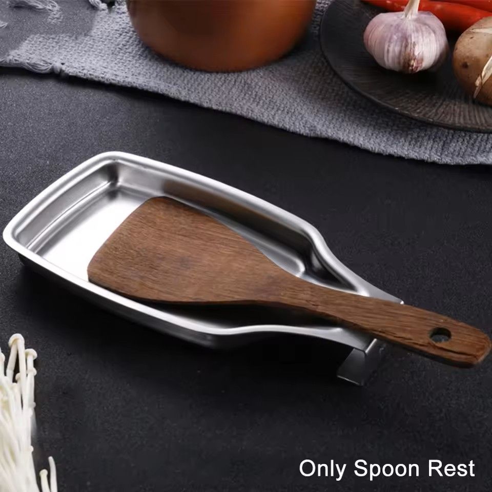 Stainless Steel Spoon Rest  HeavyDuty Durable  Perfect For StoveTop Cooking 4