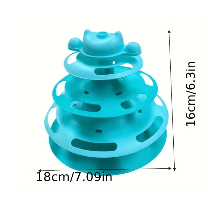 Interactive Cat Turntable Toy With Feather And Ball 2