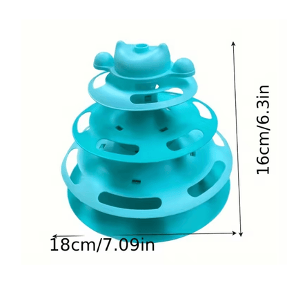 Interactive Cat Turntable Toy With Feather And Ball 2