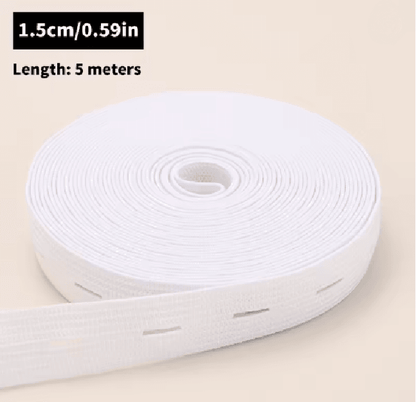 Button Hole Elastic Belt For Sewing And Clothing 11