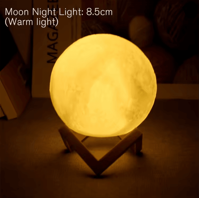 Moon Lamp LED Night Light With Stand 6