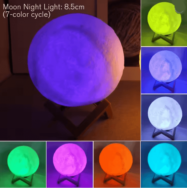 Moon Lamp LED Night Light With Stand 7