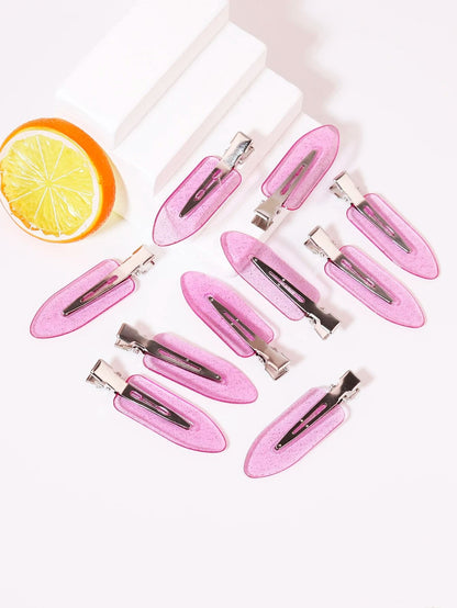 Transparent Seamless Hair Clips For Makeup And Styling 10 Pack 10