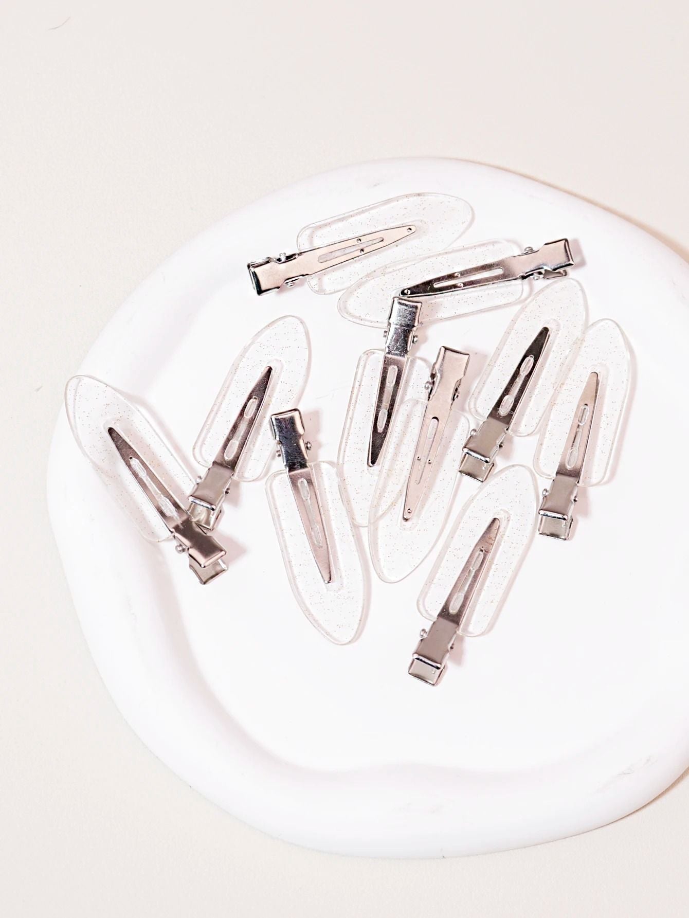 Transparent Seamless Hair Clips For Makeup And Styling 10 Pack 1