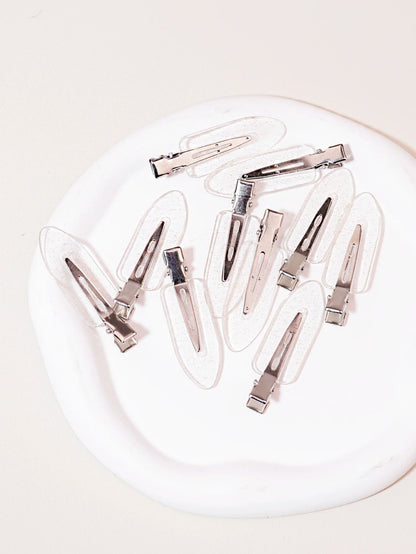 Transparent Seamless Hair Clips For Makeup And Styling 10 Pack 1