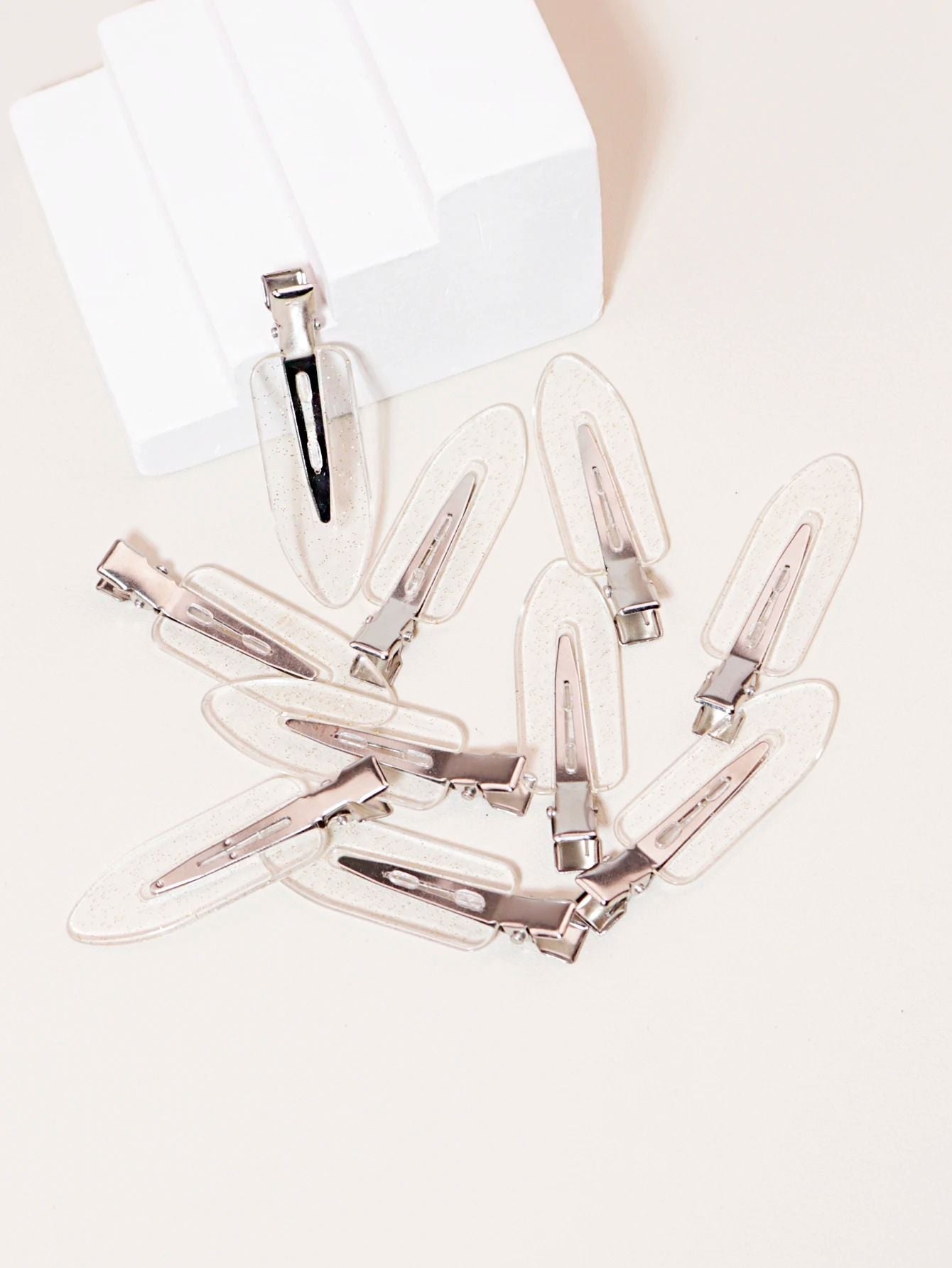 Transparent Seamless Hair Clips For Makeup And Styling 10 Pack 3