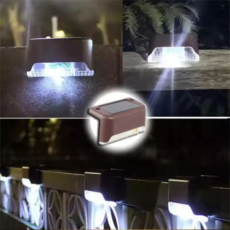 SolarGlow Elite Deck  Garden Solar Lights  Waterproof IP65 Solar Deck Light Set 8