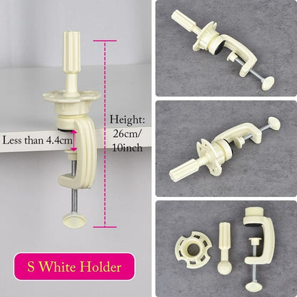 Wig Head Stand Table Clamp Adjustable Mannequin Holder 8