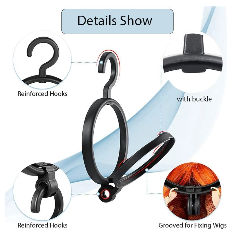 Hanging Wig Stand For Wigs  Space Saving Foldable Wig Hanger For Easy Storage And Display 2
