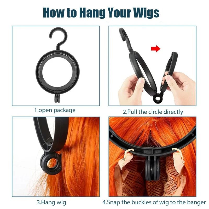 Hanging Wig Stand For Wigs  Space Saving Foldable Wig Hanger For Easy Storage And Display 6