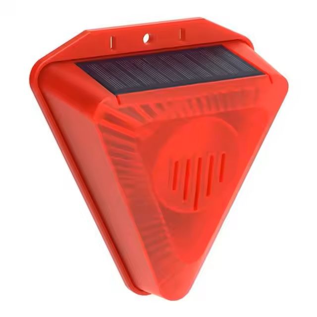 Solar Alarm Lamp Siren  Wireless Motion Sensor Outdoor 129dB Security Light With Waterproof Solar C 3