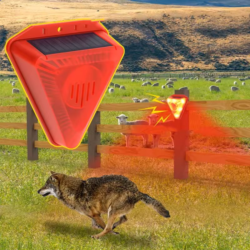 Solar Alarm Lamp Siren  Wireless Motion Sensor Outdoor 129dB Security Light With Waterproof Solar C 5