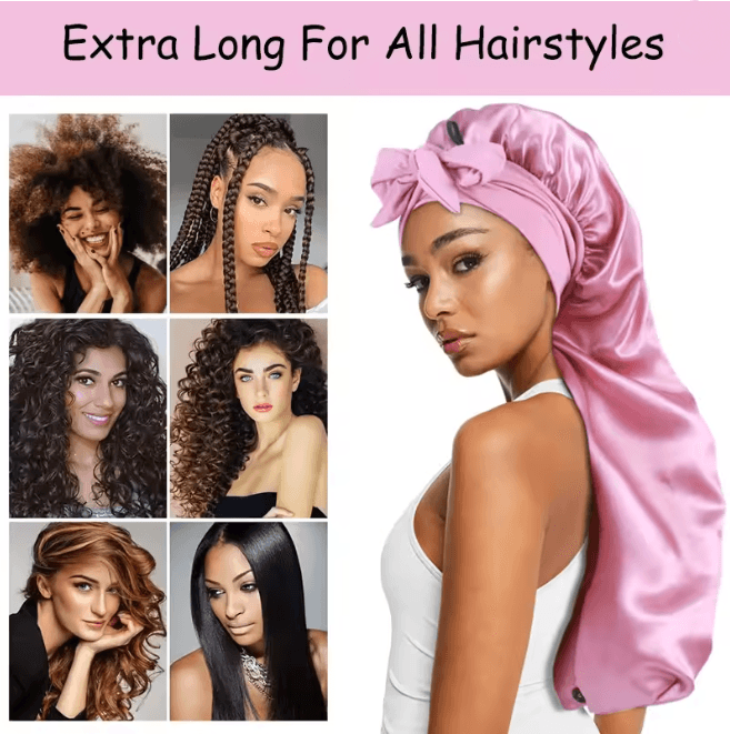 Soft Silky Satin Bonnet For Natural And Curly Hair 2