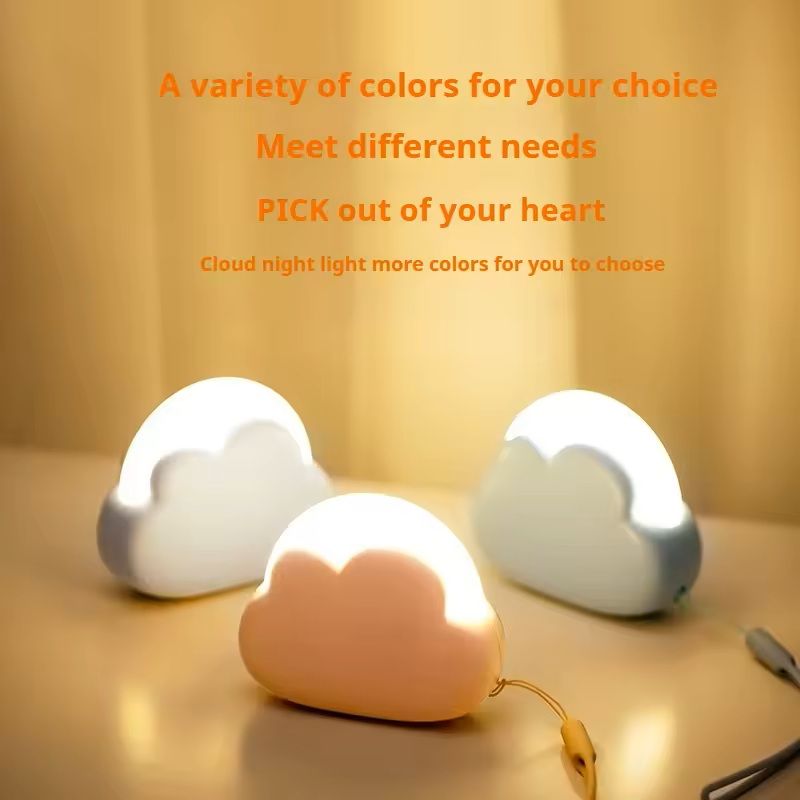 USB Wireless Night Light Mini Adorable CloudShape LED Night Lamp For Bedroom Baby  Childrens Room D 2