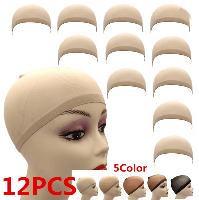 Ventilated Nylon Mesh Wig Cap Set