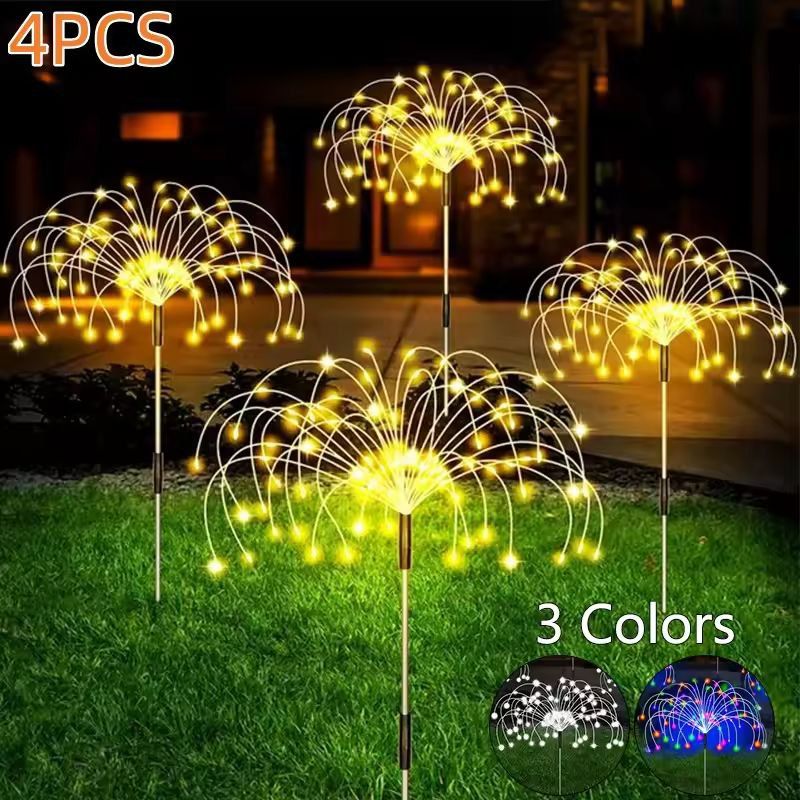 Solar Firework Garden Lights – Waterproof Outdoor 8-Mode Solar String Set