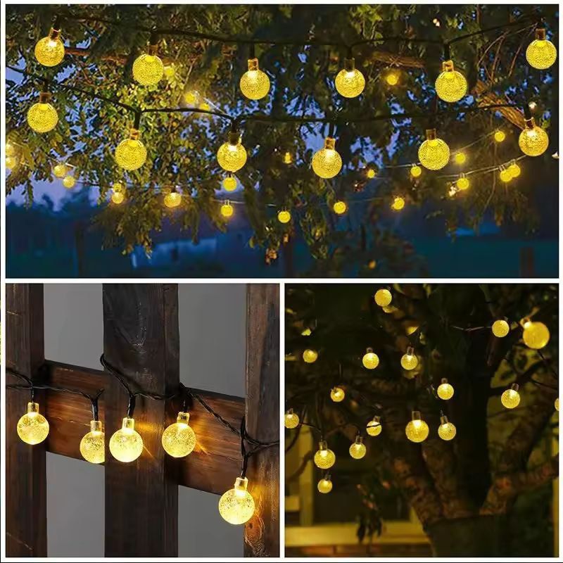 Solar Crystal Globe LED String Lights  Outdoor Solar Fairy Lights For Garden Patio  Party 3
