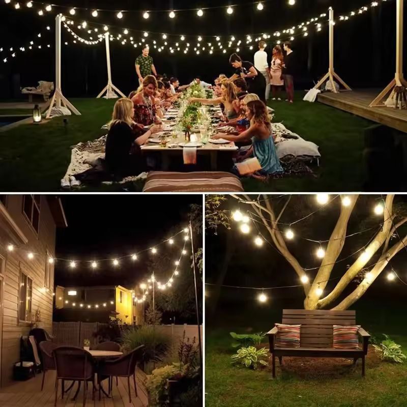 Solar Crystal Globe LED String Lights  Outdoor Solar Fairy Lights For Garden Patio  Party 4