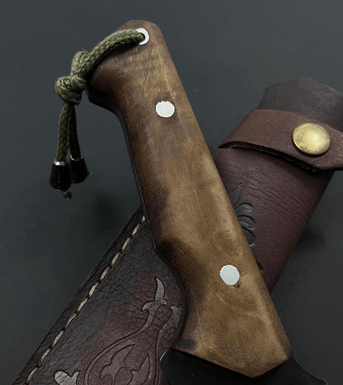 Handmade 4034 Steel Full Tang Gut Hook Knife  Custom Engraved Hunting Knife  Outdoor Field Blade 1