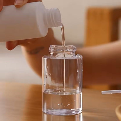 Transparent PushDown Pump Bottle  Refillable Dispenser For Makeup Nail Polish Remover  Travel Use 7