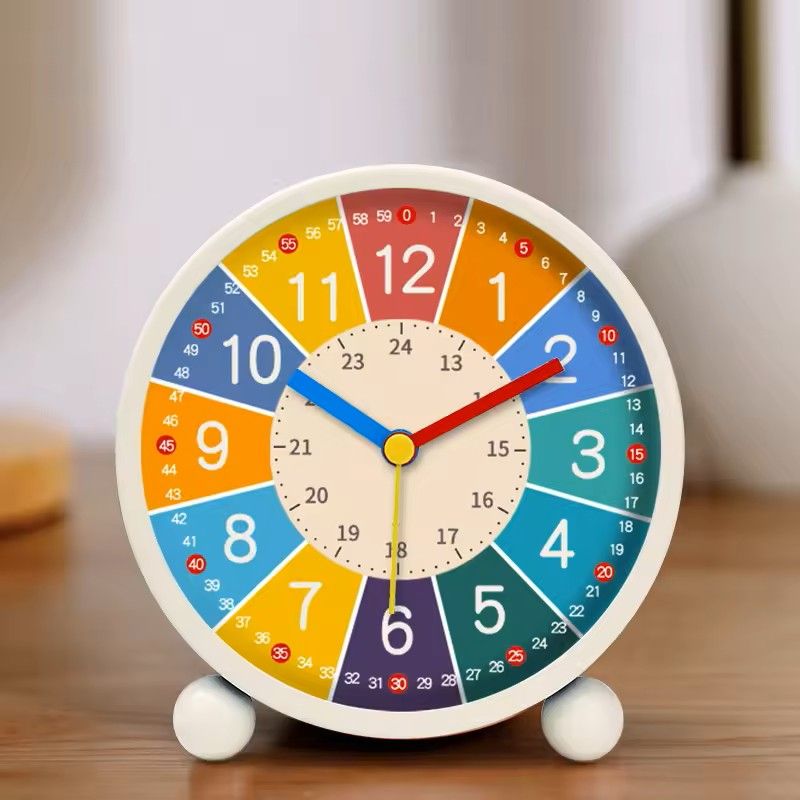 Kids Early Learning Alarm Clock Silent Desktop Clock for Bedroom or Study Room