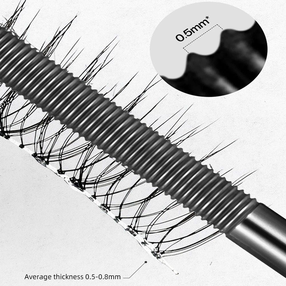 Metal Iron Waterproof Silk Fiber Mascara  Long Black Curling  NonClumping Lash Extension Effect 0