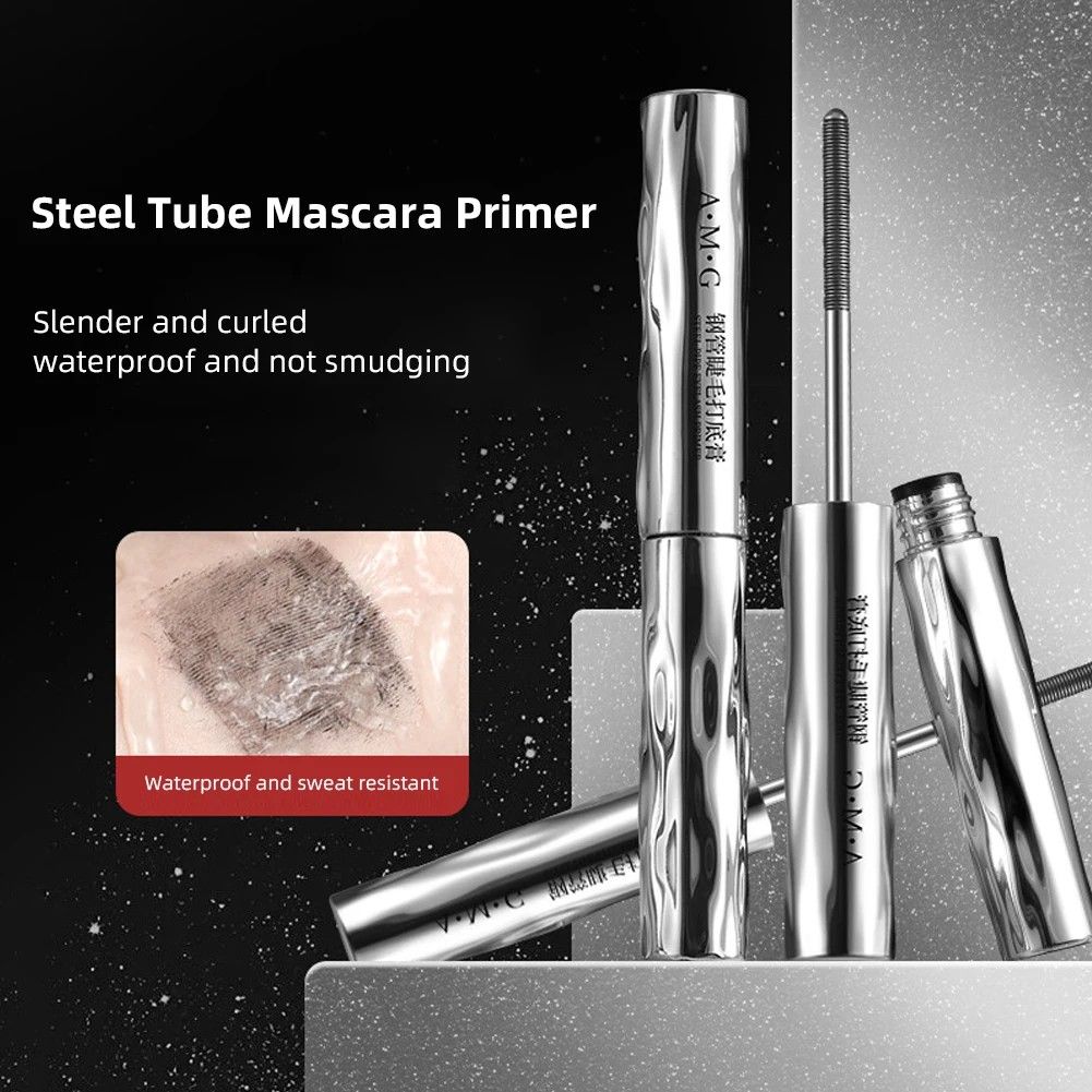 Metal Iron Waterproof Silk Fiber Mascara  Long Black Curling  NonClumping Lash Extension Effect 3