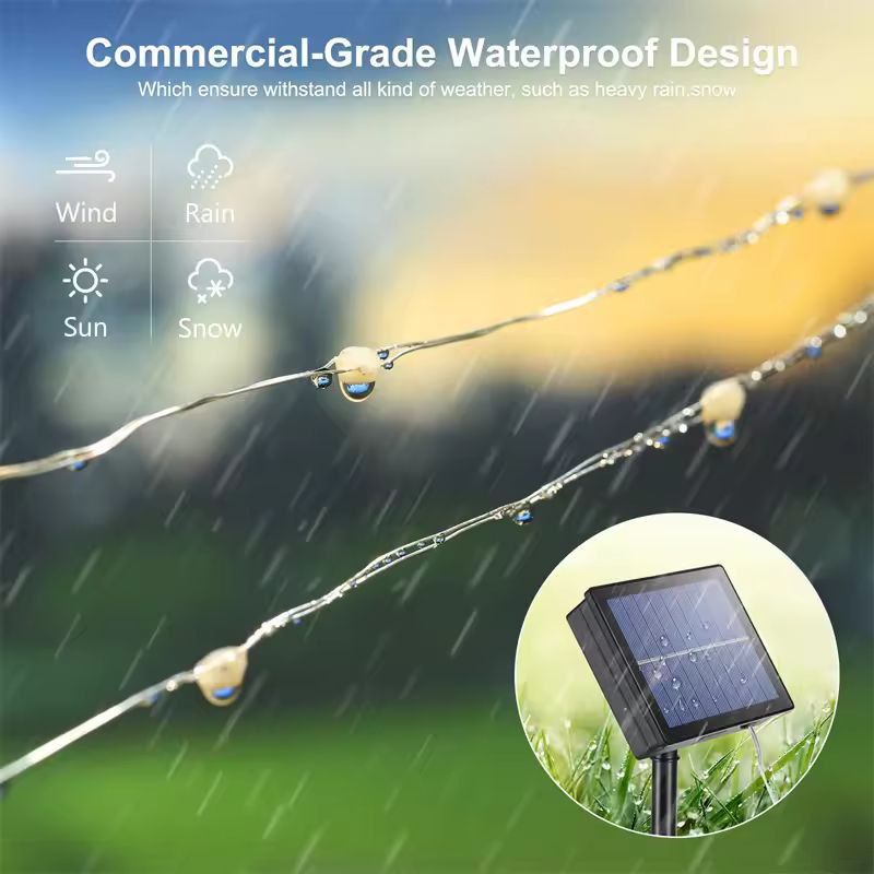 SolarGlow Pro Outdoor LED String Lights  Waterproof Garden Fairy Lights For Patio Party  Christmas 3