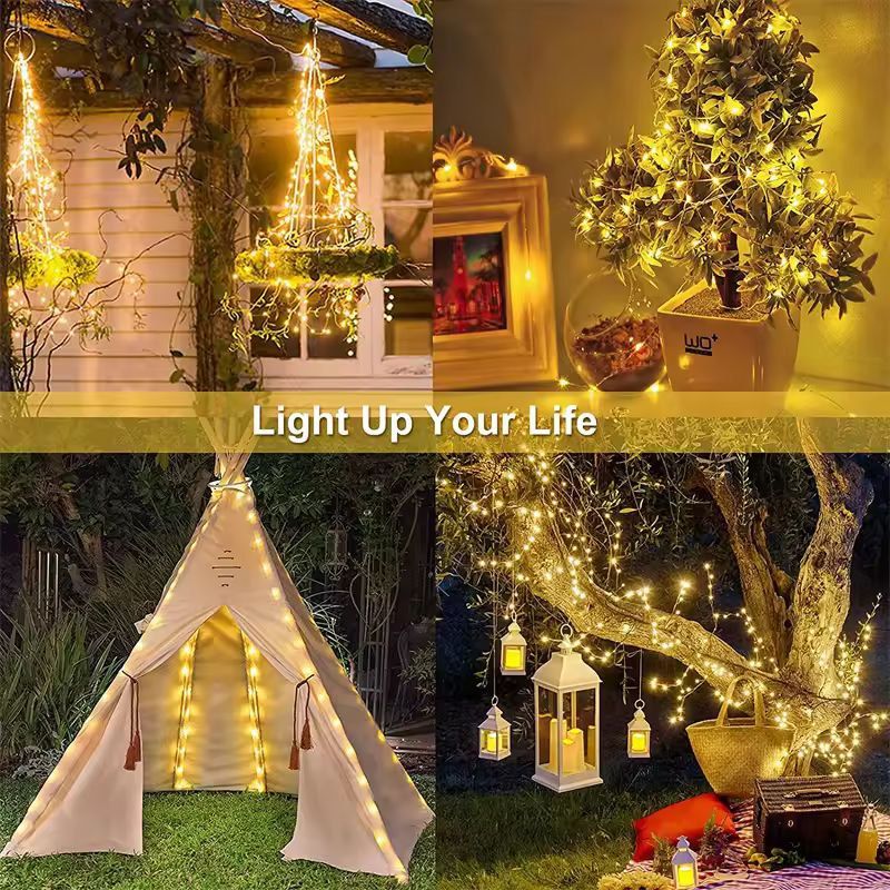SolarGlow Pro Outdoor LED String Lights  Waterproof Garden Fairy Lights For Patio Party  Christmas 5