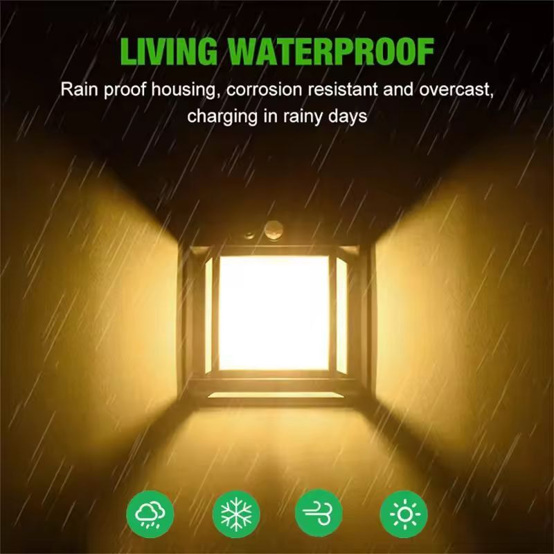 SolarGuard MotionSensor Solar Wall Light  Waterproof Exterior DusktoDawn Security Lamp 2