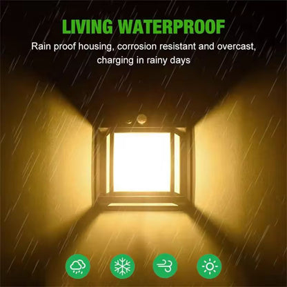 SolarGuard MotionSensor Solar Wall Light  Waterproof Exterior DusktoDawn Security Lamp 2