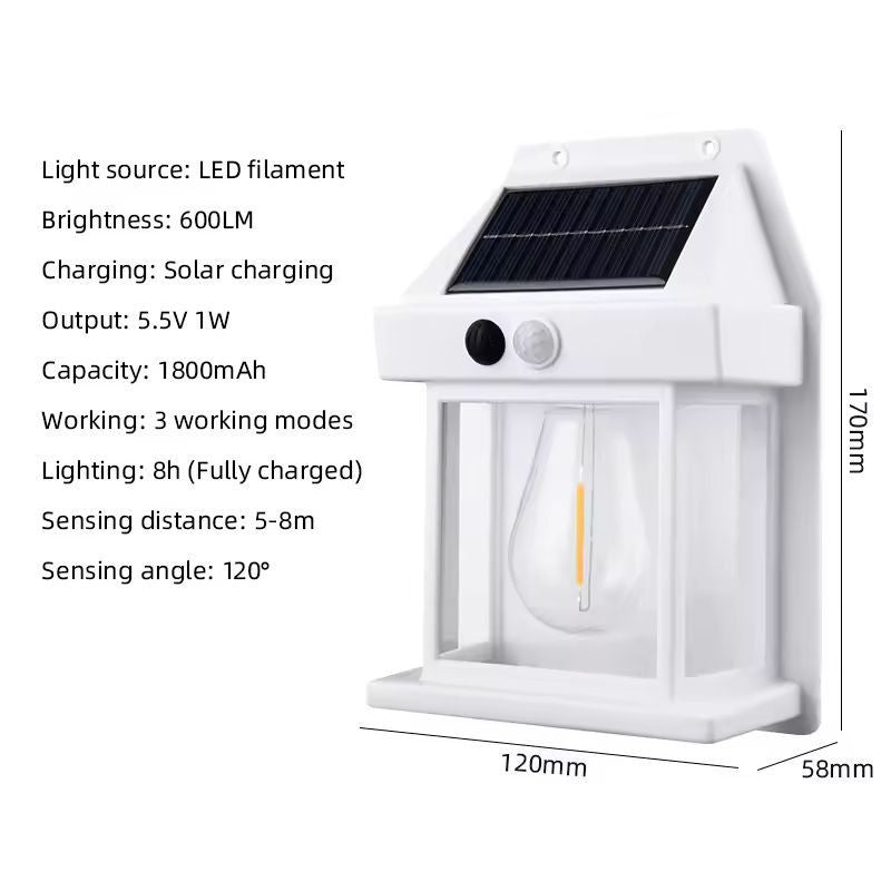 SolarGuard MotionSensor Solar Wall Light  Waterproof Exterior DusktoDawn Security Lamp 7