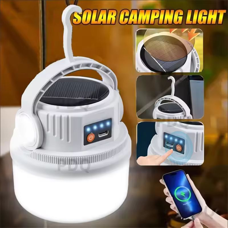 All-In-One Solar & USB-C Rechargeable Waterproof Camping Lantern