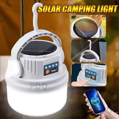 All-In-One Solar & USB-C Rechargeable Waterproof Camping Lantern