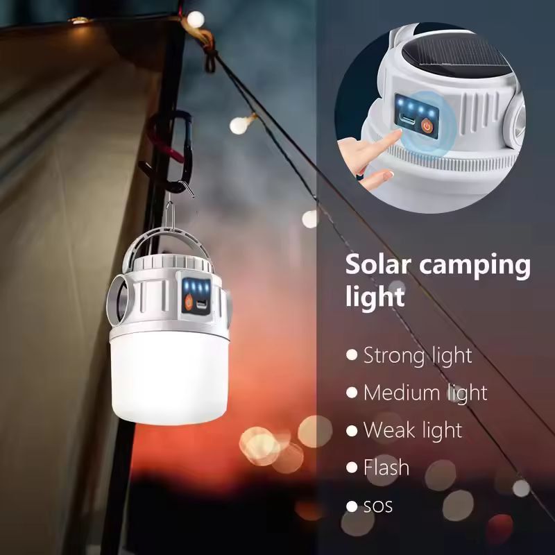 AllInOne Solar  USBC Rechargeable Waterproof Camping Lantern 4