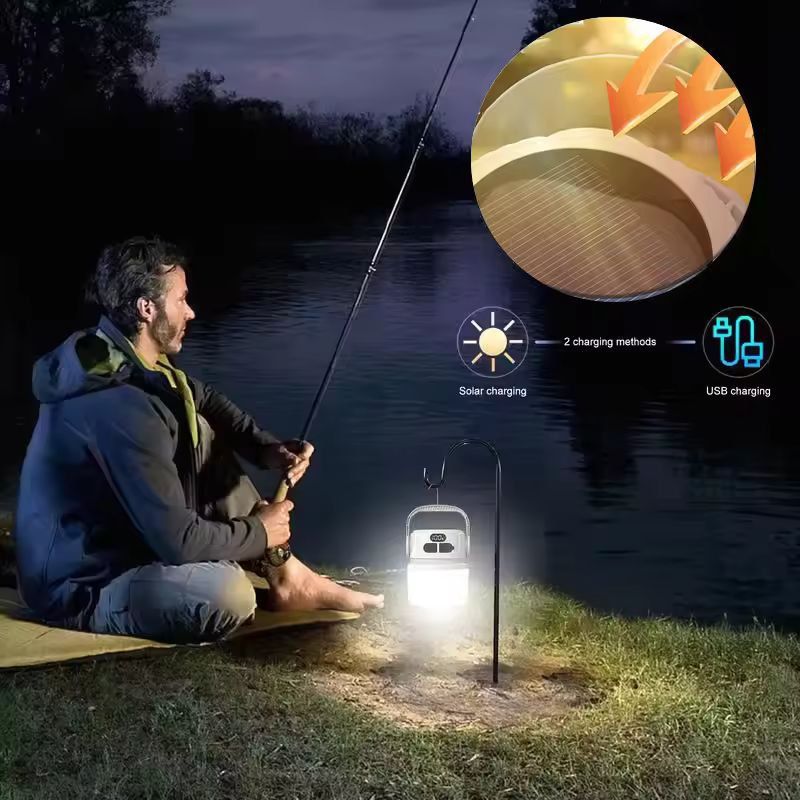 AllInOne Solar  USBC Rechargeable Waterproof Camping Lantern 5