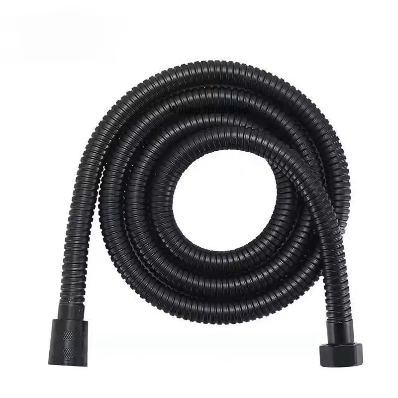 Flexible Stainless Steel Shower Hose – 1.5 m / 2 m (Black / Silver) Bathroom Extension Pipe