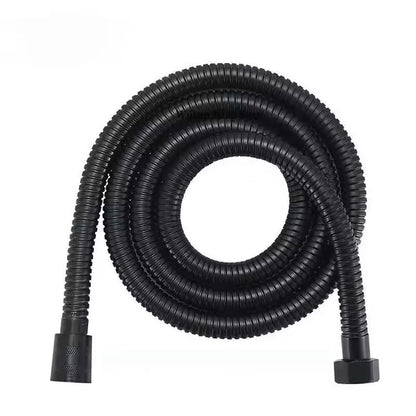 Flexible Stainless Steel Shower Hose – 1.5 m / 2 m (Black / Silver) Bathroom Extension Pipe