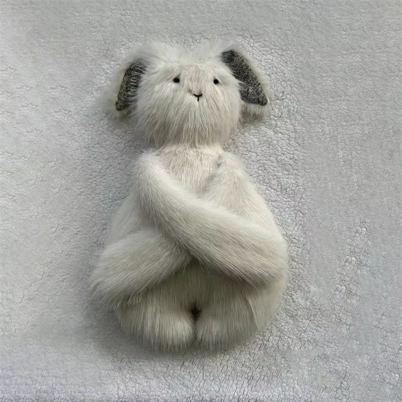 Plush Bunny Newborn Photography Prop Set With Posing Pillow And Mat 9