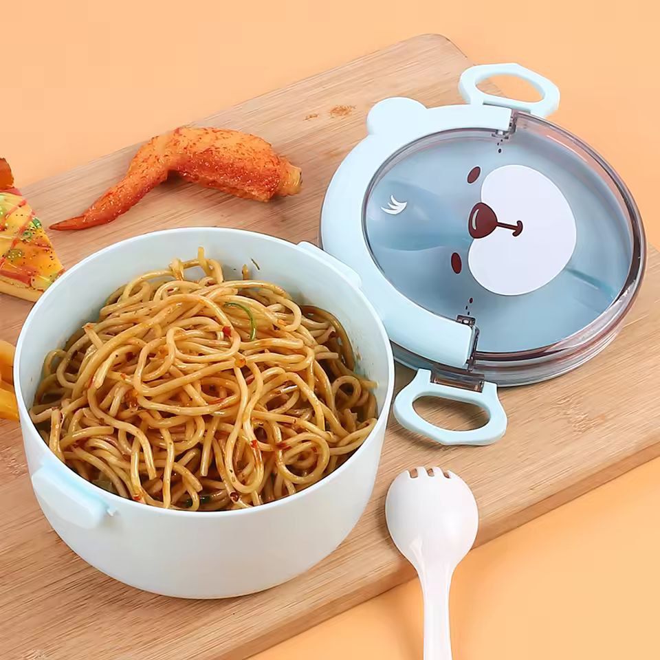 BearBuddy LeakProof Cartoon Lunch Box With Utensils  Printers Edition 1