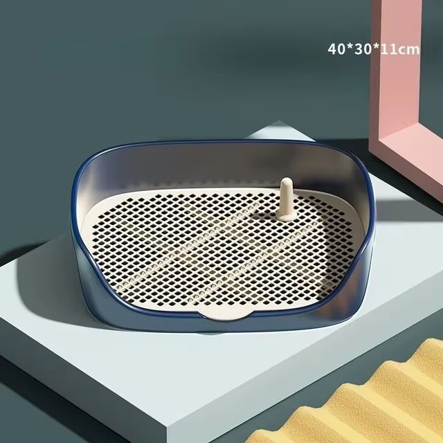 Portable Dog Potty Training Tray With Fence And Pillar For Indoor Pee Pads 6