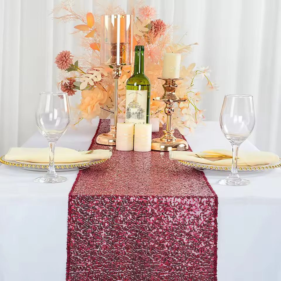 Glitter Shine Sequin Table Runner 30by180 Cm  Sparkling Party  Wedding Table Decor 5