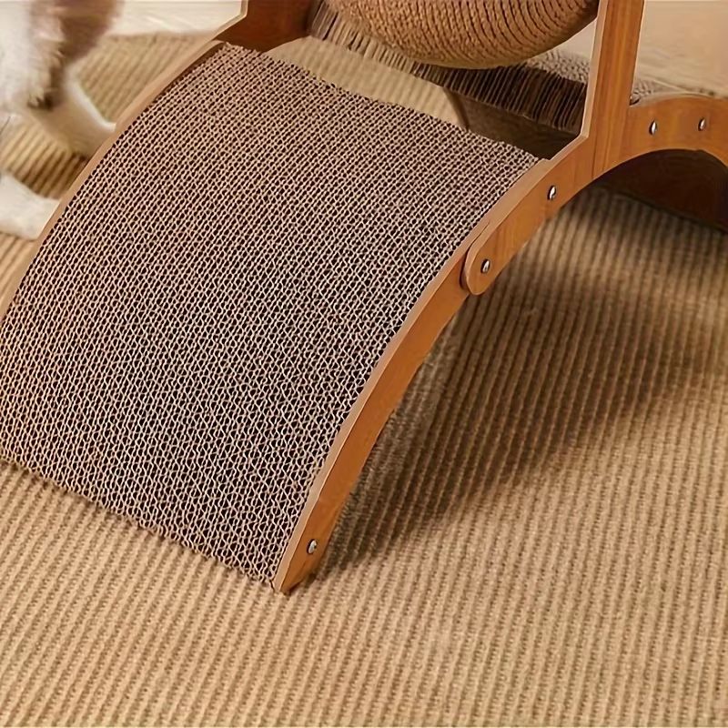 Vertical Cat Scratching Ball  Board Toy With Corrugated Column 3